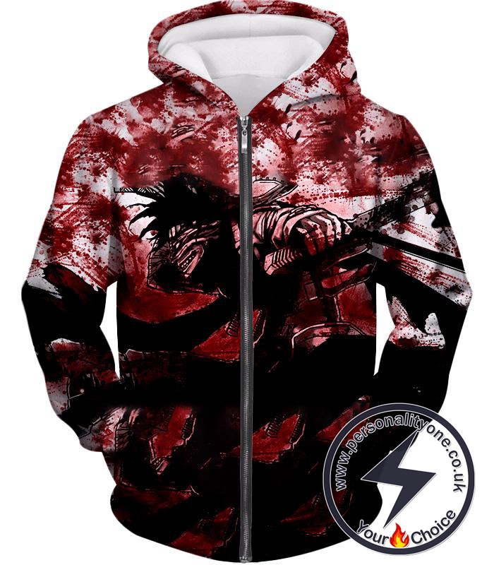 My Hero Academia Hero Killer Stain Action Zip Up Hoodie